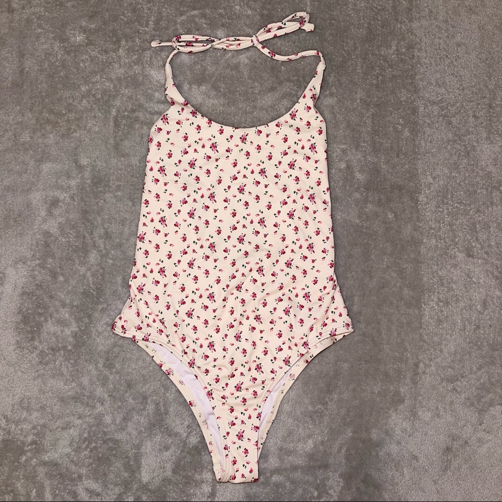 Spiritual Gangster NWT Namaste Raza Daisy Floral One Piece Suit Halter Swimsuit - Picture 2 of 11